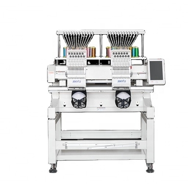 12/15 máquina automatizada 2 cabezas de alta calidad principal del bordado de la máquina del bordado de máquina del bordado de la ropa de los colores 2 en venta